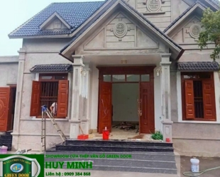 Công Trình Cửa Thép Vân Gỗ Tại Dĩ An