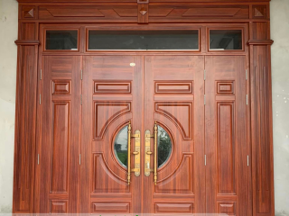 Thi Công Cửa Thép Vân Gỗ 