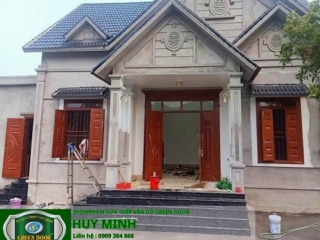 Công Trình Cửa Thép Vân Gỗ Tại Dĩ An