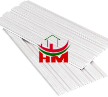 Lam 4 sóng thấp PVC trắng kem vân thẳng 4S150X9-005