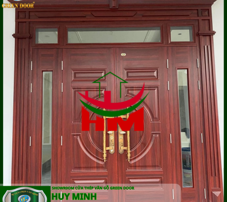 Cửa thép vân gỗ 4 cánh 10