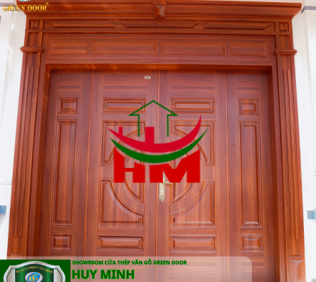 Cửa thép vân gỗ 4 cánh 13