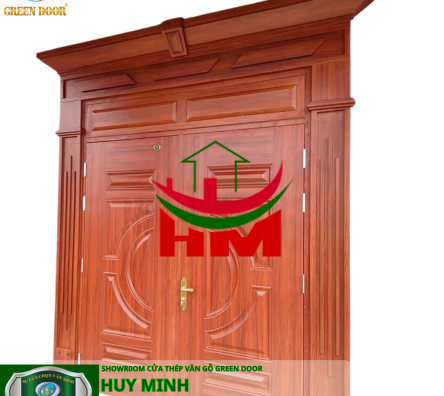 Cửa thép vân gỗ 4 cánh 18