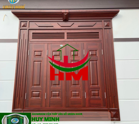 Cửa thép vân gỗ cửa sổ 3