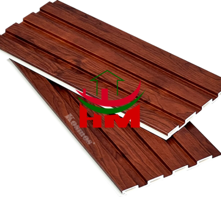 Lam 4 sóng thấp PVC đỏ nâu 4S150X9-008
