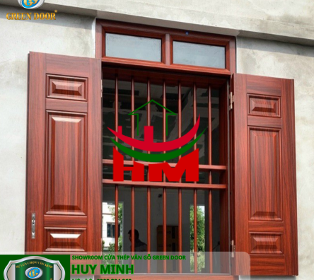Cửa thép vân gỗ cửa sổ 7